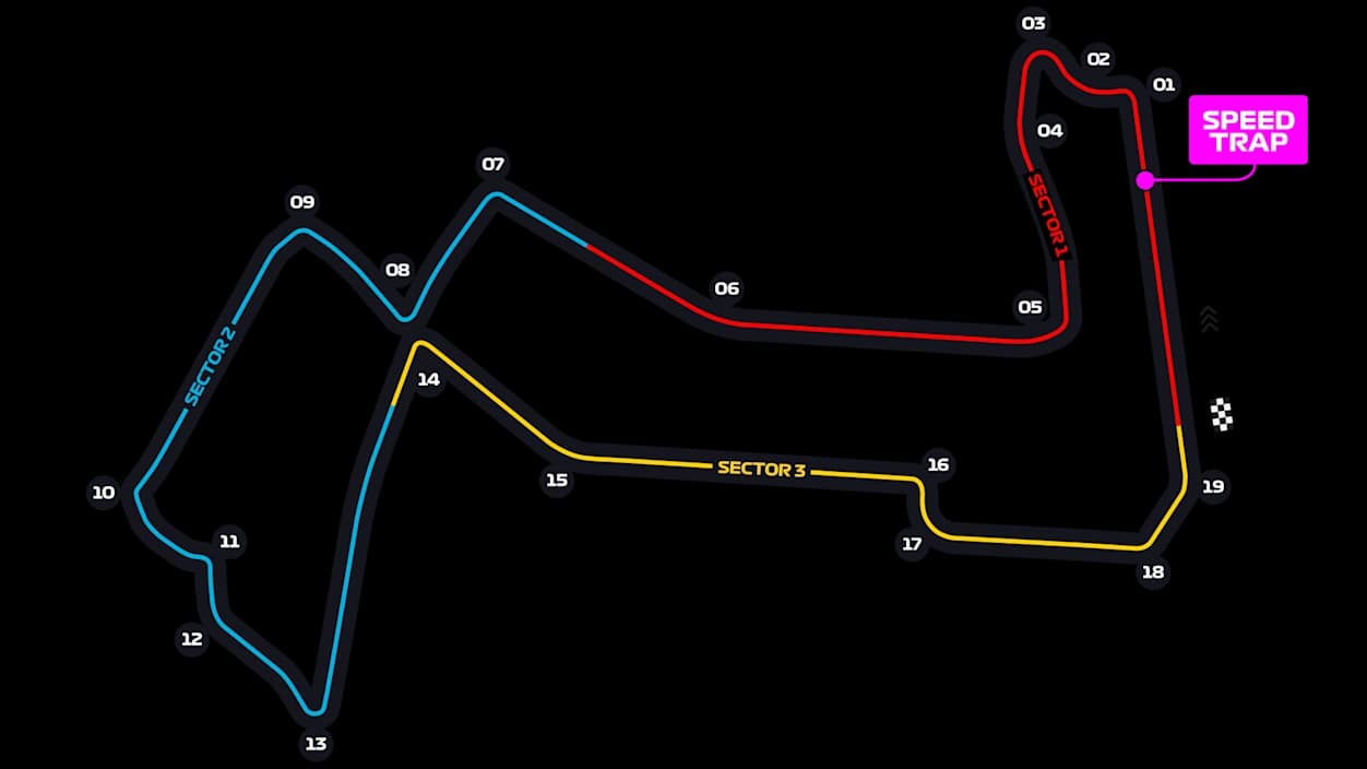 Схема трассы Marina Bay Street Circuit