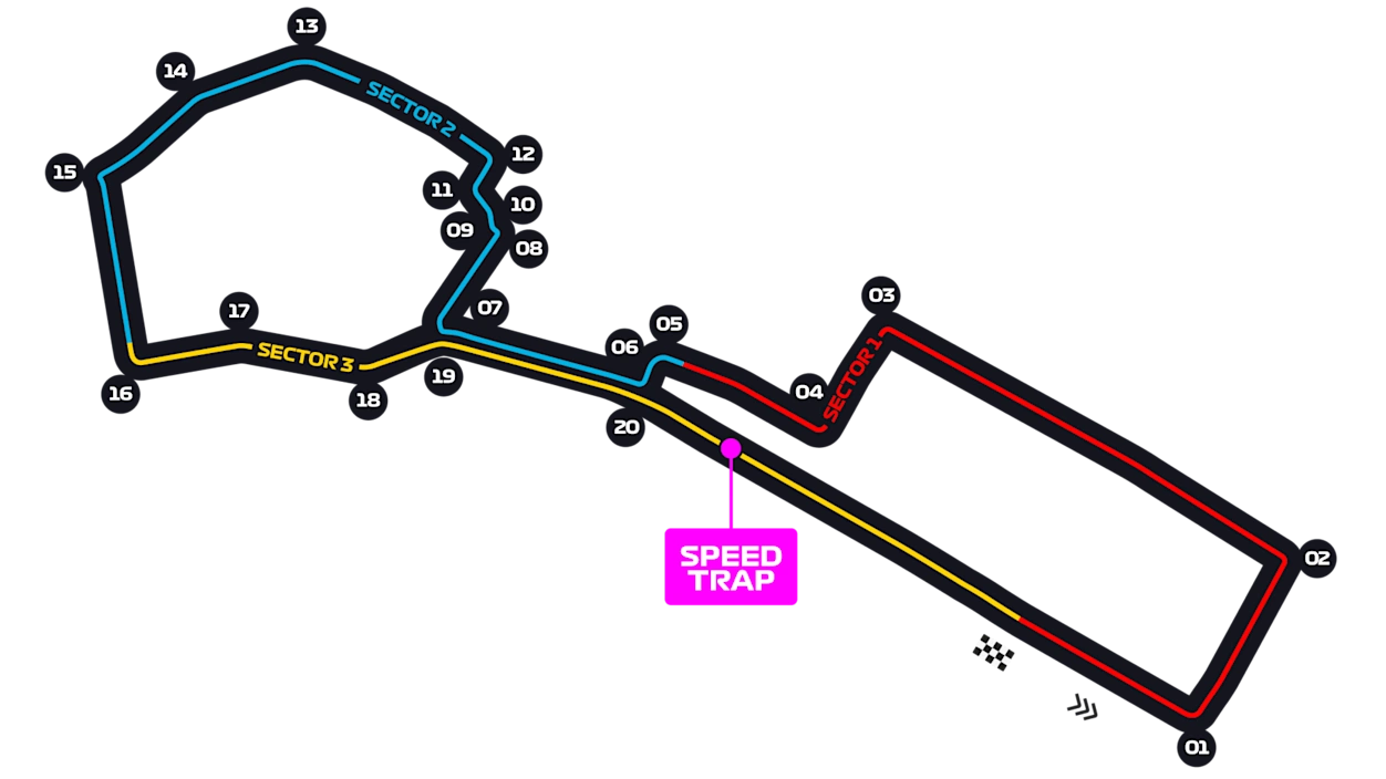 Схема трассы Baku City Circuit