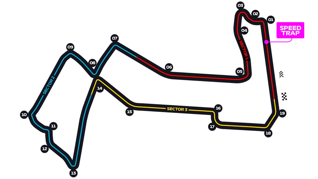 Схема трассы Marina Bay Street Circuit