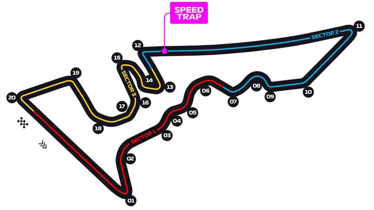 Схема трассы Circuit of the Americas