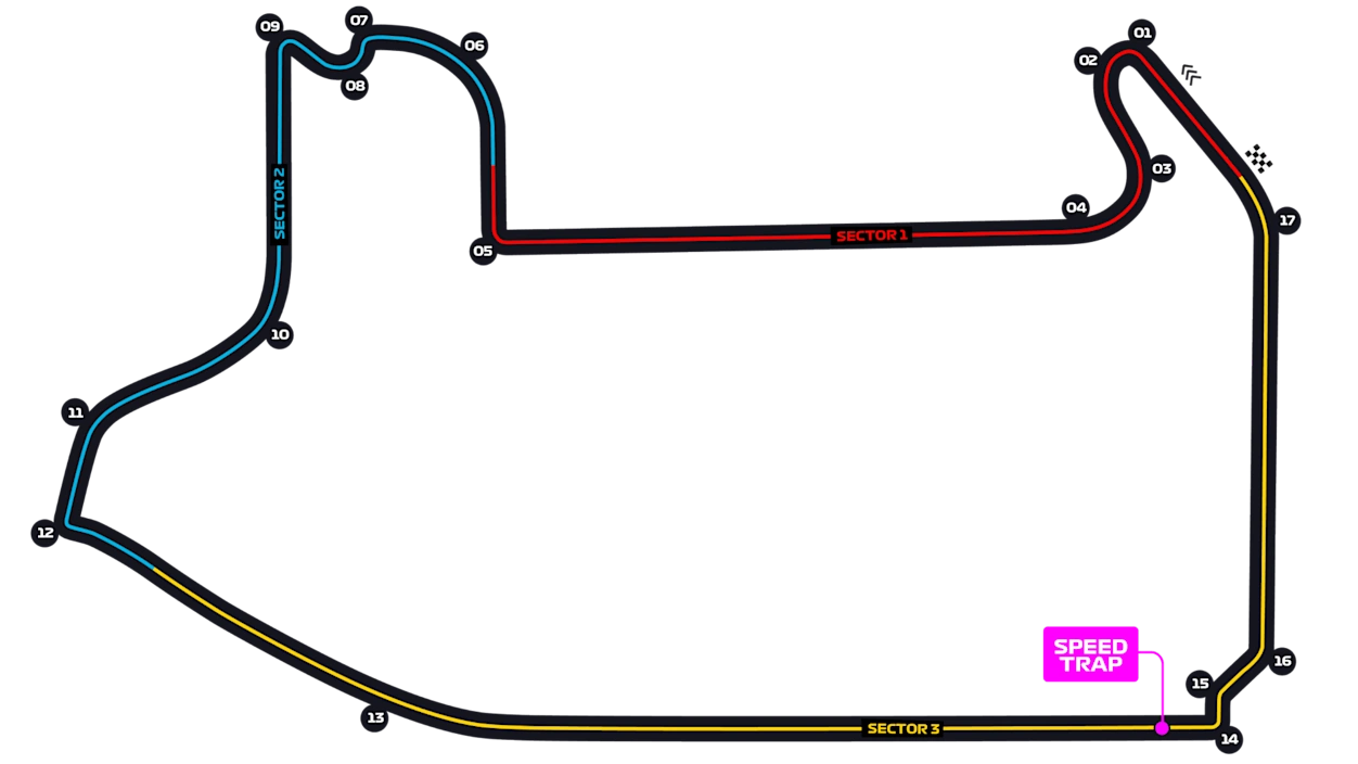 Схема трассы Las Vegas Strip Street Circuit